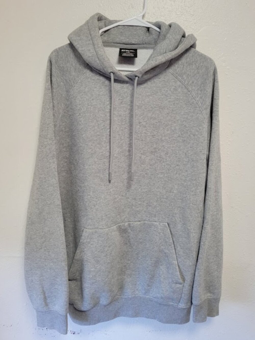 CSG Men's Gray Pullover Hoodie Large Fleece Sweatshirt
